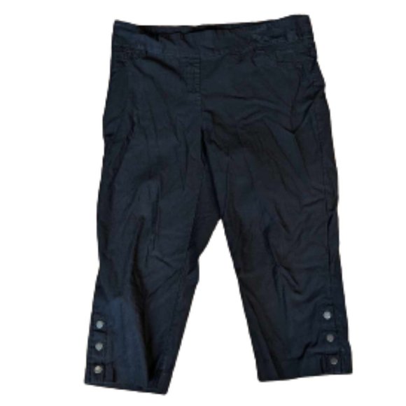 ADDITONELLE Black Cropped Pants capris Size 18 - Picture 1 of 1